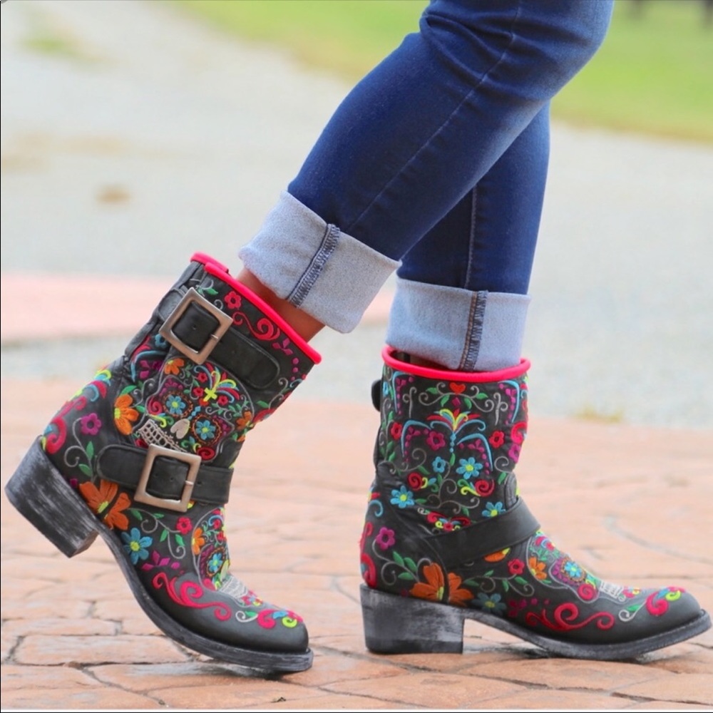 Old Gringo Sugar Skull Boot